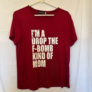 Fancyqube Red Graphic Tee - Short Sleeve Size Large